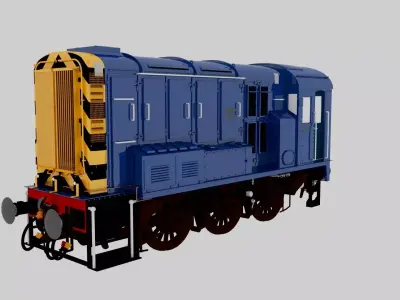 British Rail Class 08 Rail Blue Livery Free low-poly 3D model