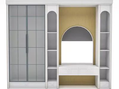 The classic vanity and cabinet  Low-poly 3D model