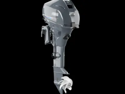 Yahama Out boat motor New F25  3D model