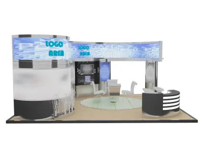  Booth Exhibition Stand a18  3D model