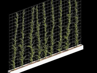 Vertical plant partition 3D model