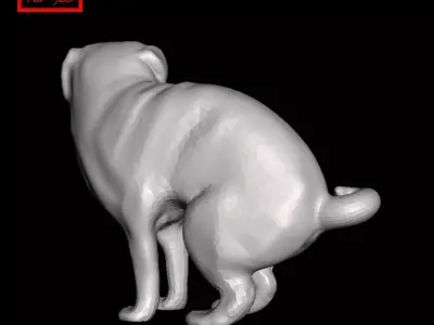 Dog - Pug v2 3D print model