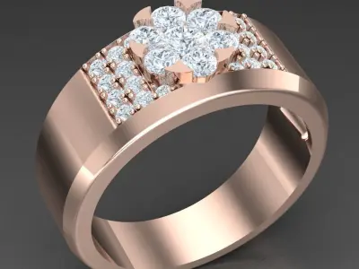 Luxury Men Rings Designs 6MR007 3D print model