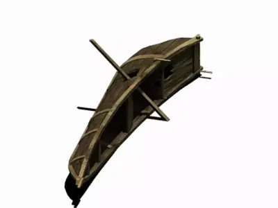 Game Submarine - Wreck 02 3D model