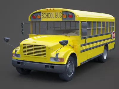 School Bus 01 3D model
