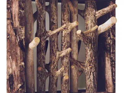 Log hanger big wood 3D model