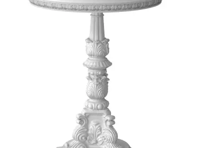 Wooden Rustic Side Gilded Classic Coffee Table 3D model