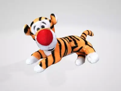 tiger plush toy 3D model