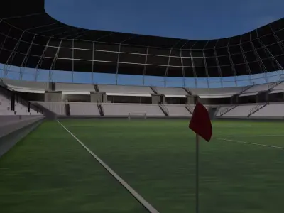 Football Stadium and Interiors Low-poly 3D model buy