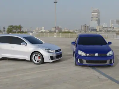 Volkswagen Golf GTI 6 2009 3D model