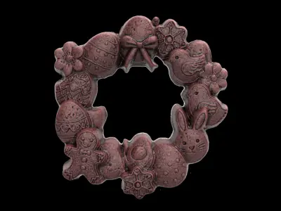 easter eggs wall decor  3D print model