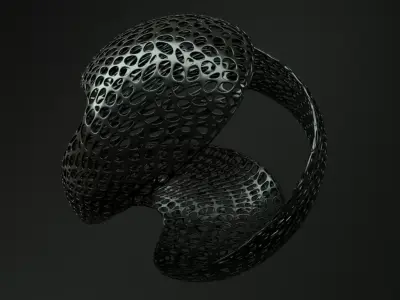 Abstract Wire Sphere Shape 3D model