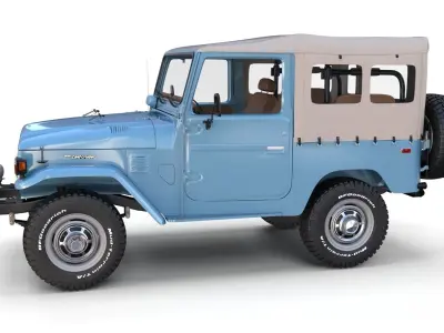 Land Cruiser FJ 40 Soft Top with interior 3D model