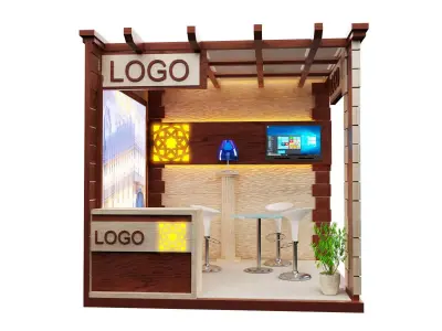 Booth Exhibition Stand a128b 3D model