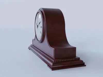 Vintage Mantel Tabletop Clock 3D model