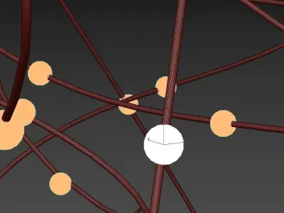 LED table lamps Nordic modern wood table lamp bedroom 3D model