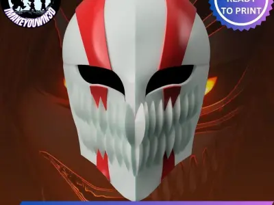 Bleach - Ichigos Hollow Mask 3D print model