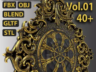 40 Ornament Kitbash Vol 01 3D model