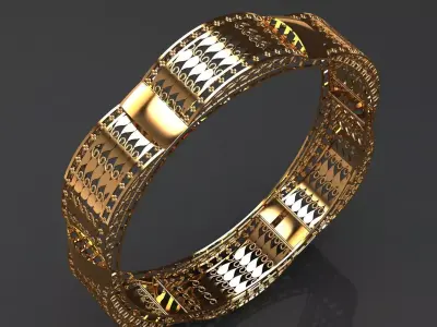 Amari Paisley Cuff 14gm 3D print model