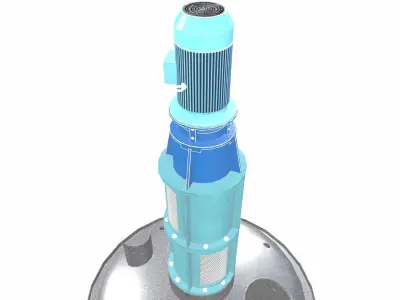 Tank and Pump Low-poly 3D model