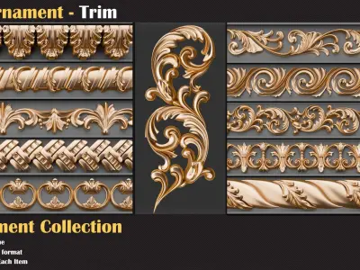 49 Ornament Single- Vol 06 3D model