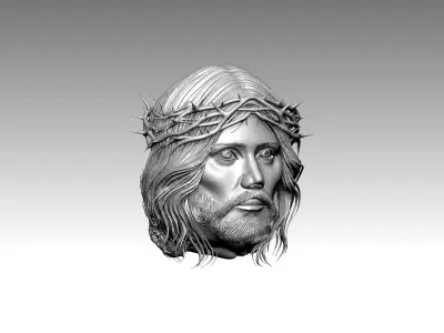   3D model    Head    Jesus 3D print model