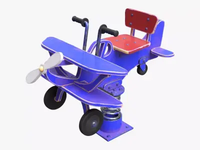 Spring rocking plane 3D model