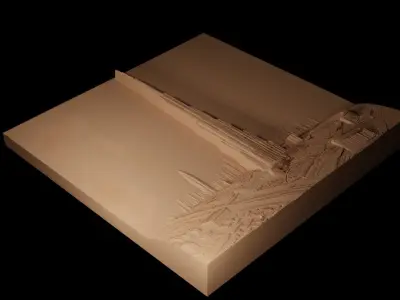 Burj Khalifa CNC 3d Print High Relief Sand Casting 3D print model