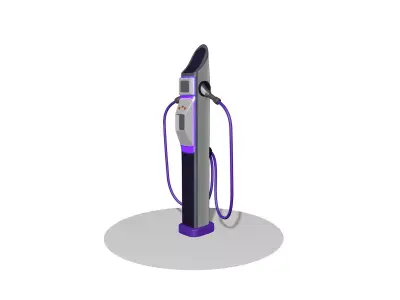 Concept Electric Car Charging Station 3D model
