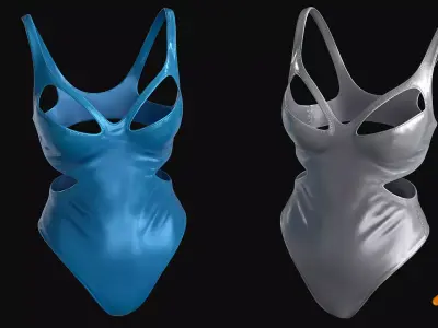 Swimsuit Low-poly 3D model