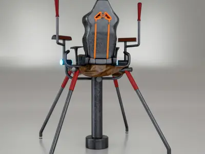 Scifi Chair 3D model Low-poly 3D model