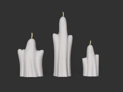 03 Ghosts Candle Molds - Halloween Craft Tool Molding 3D print model