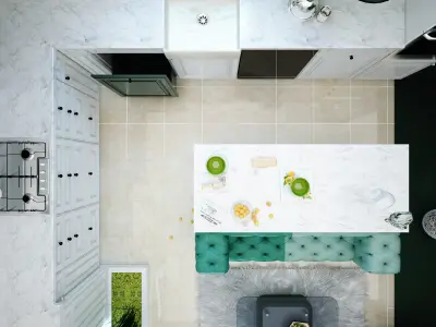 Vintage Kitchen 3D model
