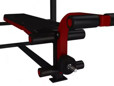 Weight Bench Low-poly 3D model