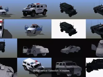 Police Vehicle Collection 3D Model Pack