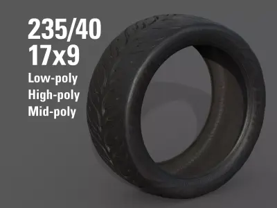 Federal 595 RS 235 40 for 17x9 Low-poly 3D model