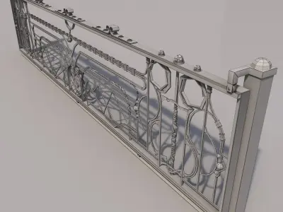 sliding gates 1 3D model