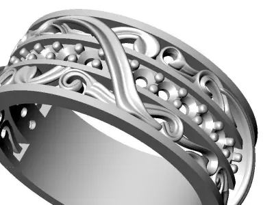 Elegant Diamond Eternity Ring  3D print model