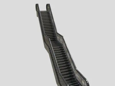 well modeled pbr Escalator Low-poly 3D model