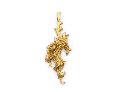 Classic carved decor ornament 396 3D model