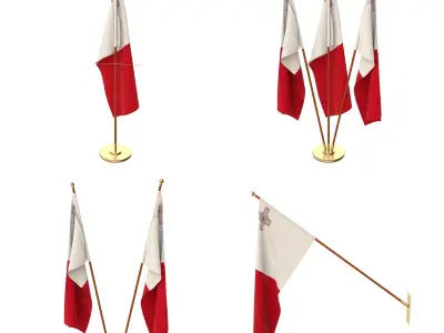 Malta Flag Pack 3D model