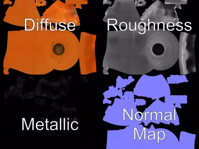 Rustic Clay Pitcher model pack Low-poly 3D model