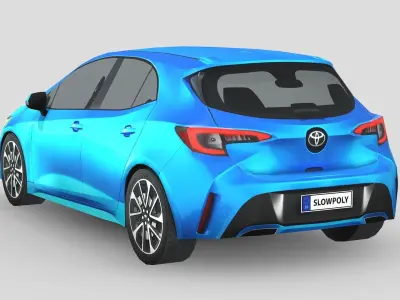 Toyota Corolla Hatchback 2021 Low-poly 3D model