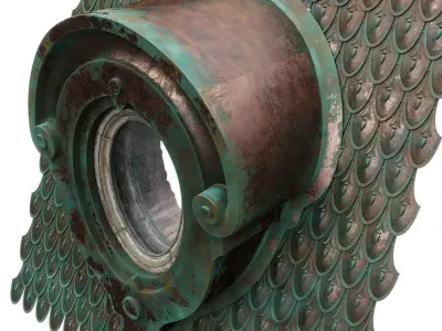 Architectural Metal Roof Skylight With Roof Tiles 0011 25 3D model