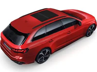 Audi RS4 Avant 2020 Low-poly 3D model