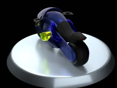 Sci-fi Motorbike 3D Model Low-poly 3D model