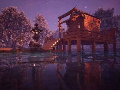 Japanese Shrine Free 3D model purchase
