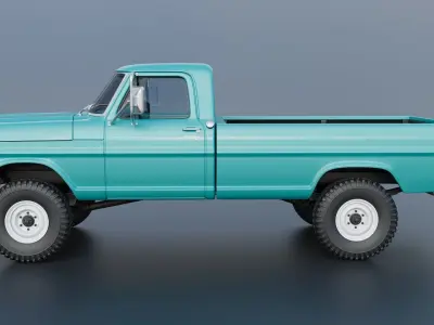 Pickup Truck F250 1969 3D print model