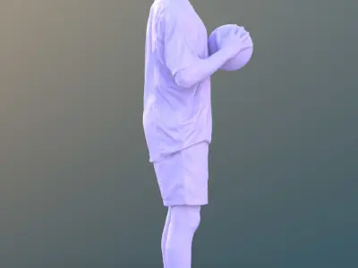 Bruce 10385 - Soccer Man Low-poly 3D model