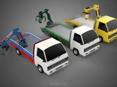 ARM THUMB CAR PICK UP TRUCK BUCKET LOADER CRANE GRABBER GRAPPLE 3D model